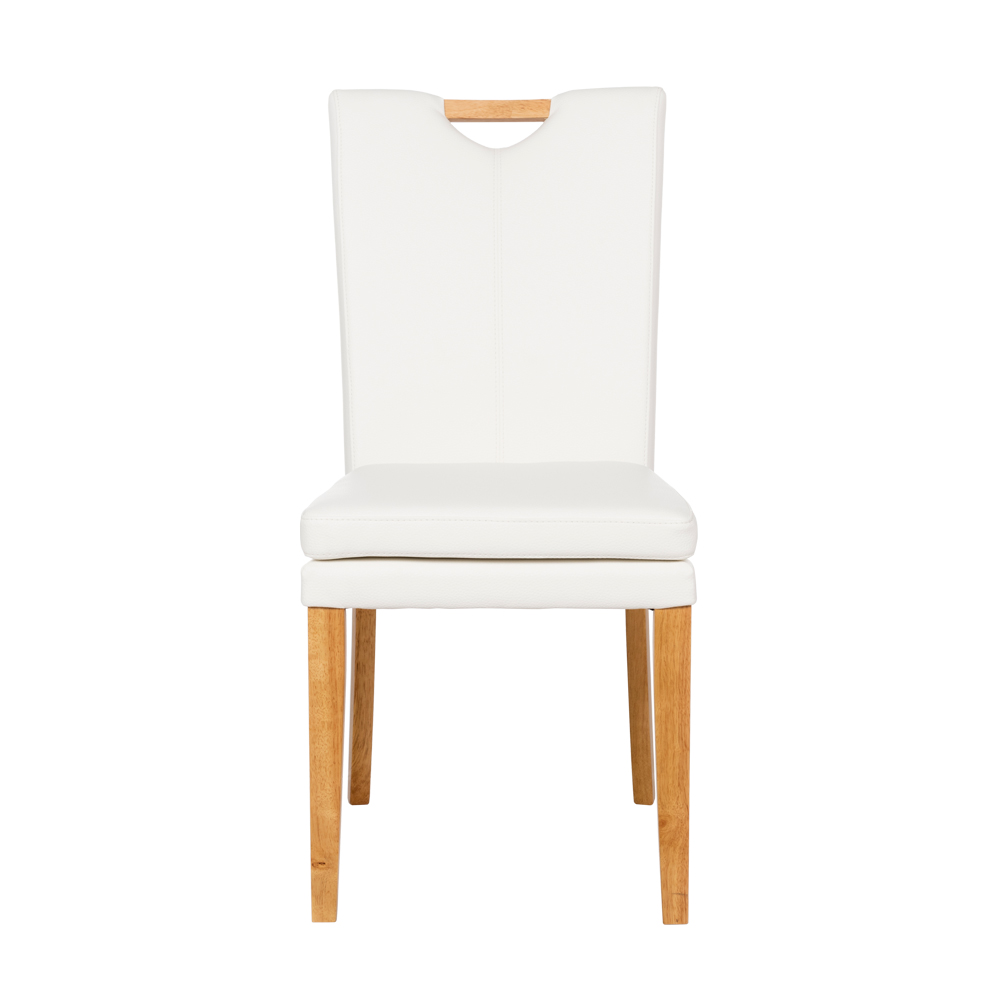 SILLA E1462RZ PU BLANCA/WALN