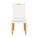 SILLA E1462RZ PU BLANCA/WALN