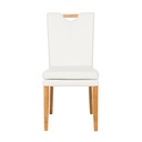 SILLA E1462RZ PU BLANCA/WALN