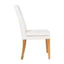 SILLA E1462RZ PU BLANCA/WALN