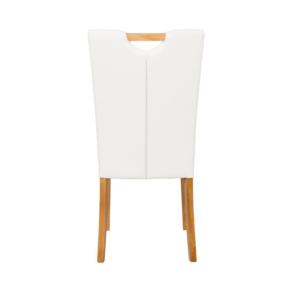 SILLA E1462RZ PU BLANCA/WALN