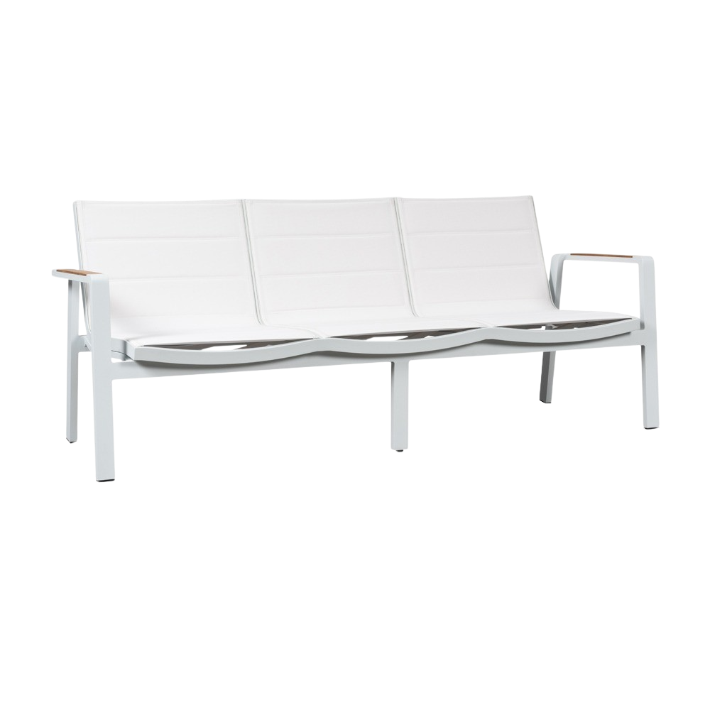 SOFA NOFI 2.0 380144 ALUM HG-PD-0022 TELA HG-FA-2043 BLANCO