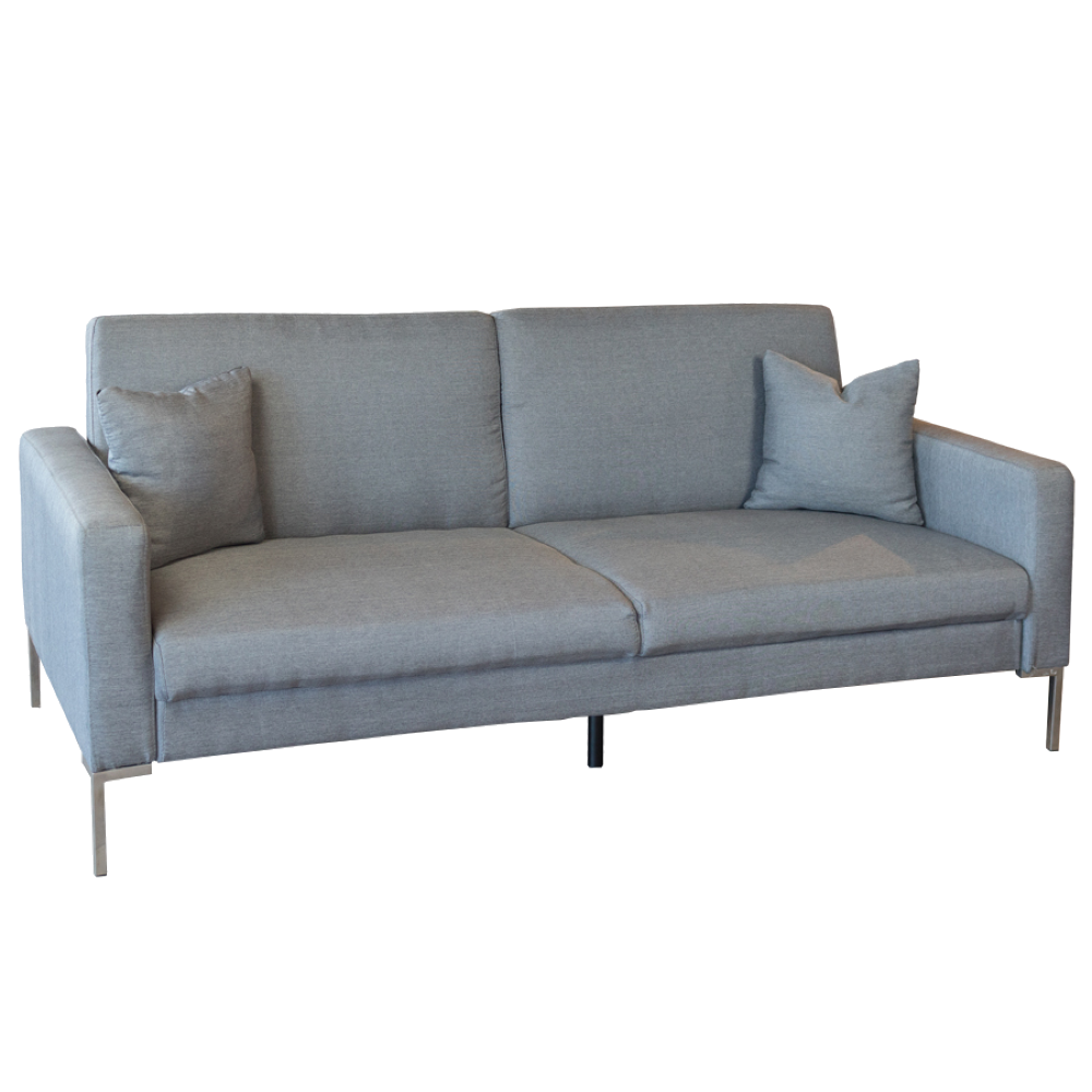 SOFA CAMA + 2 COJINES GRIS CLARO