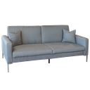 SOFA CAMA + 2 COJINES GRIS CLARO