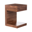 MESA LATERAL AURA 40X40X55 C/WALNUT