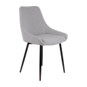 SILLA COMEDOR SDR-2619BA-7-1 TELA PK598B COLOR 8  GRIS CLARO ACABADO NEGRO