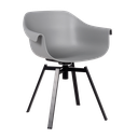 SILLA COMEDOR LZ-06 PP COLOR GREY ACABADO POWDER COATING STEEL