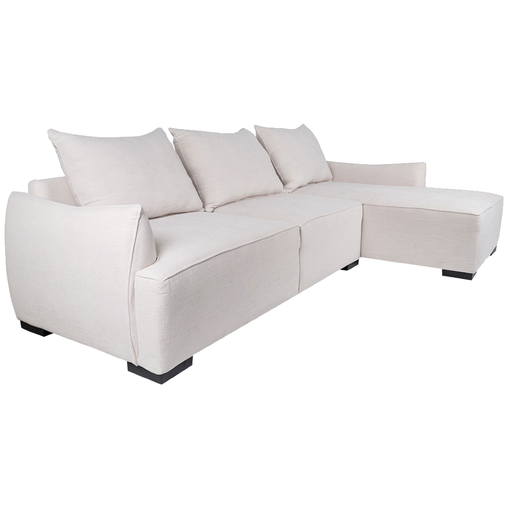 SALA 532 COCO-2 SOFA + CHAISE DERECHO TELA BALI SNOW