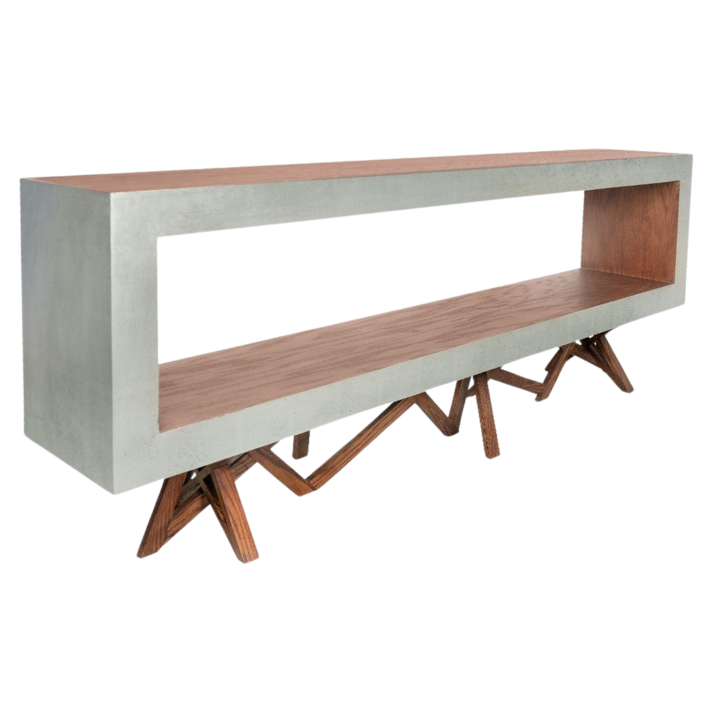 CREDENZA NICHO PLATA OXIDADA VR68431 90X40X240