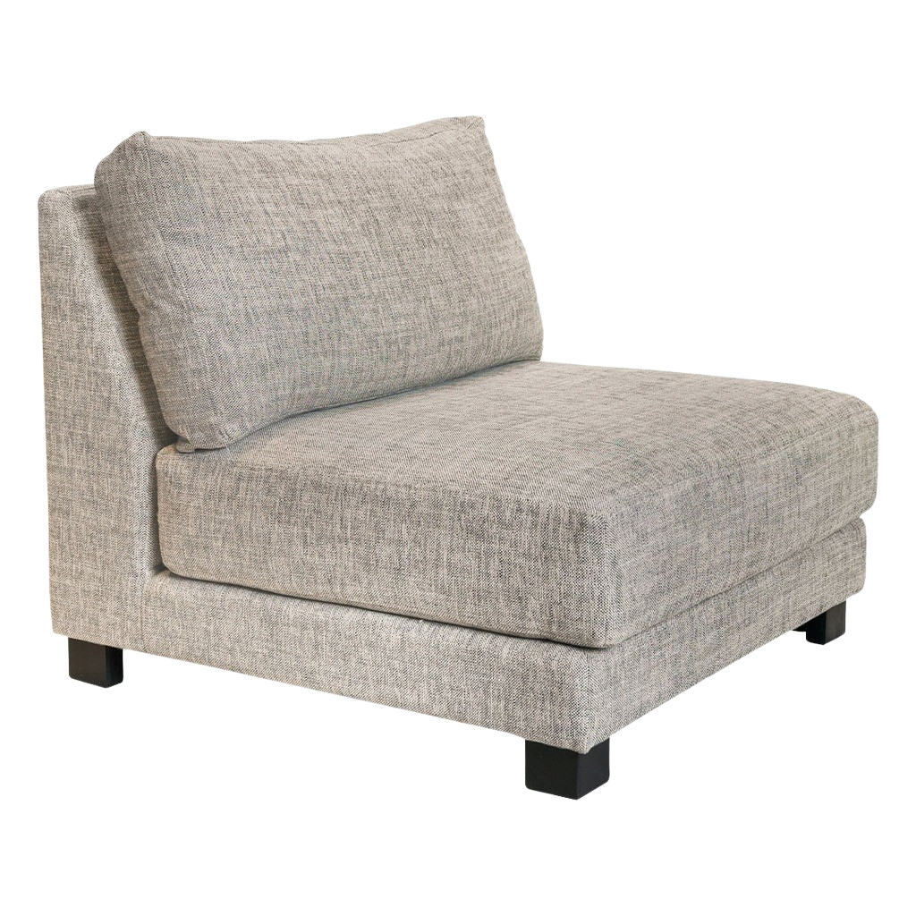 SILLÓN INDIVIDUAL ENVY 85X90X70H PATAS DE 8CM COLOR CARBON TELA ENORA IVORY